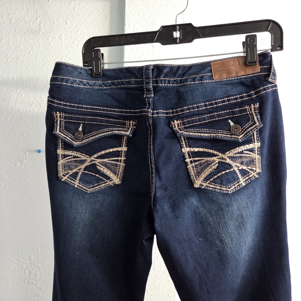 Ariya Dark Blue Flare Jeans - Picture 6 of 6